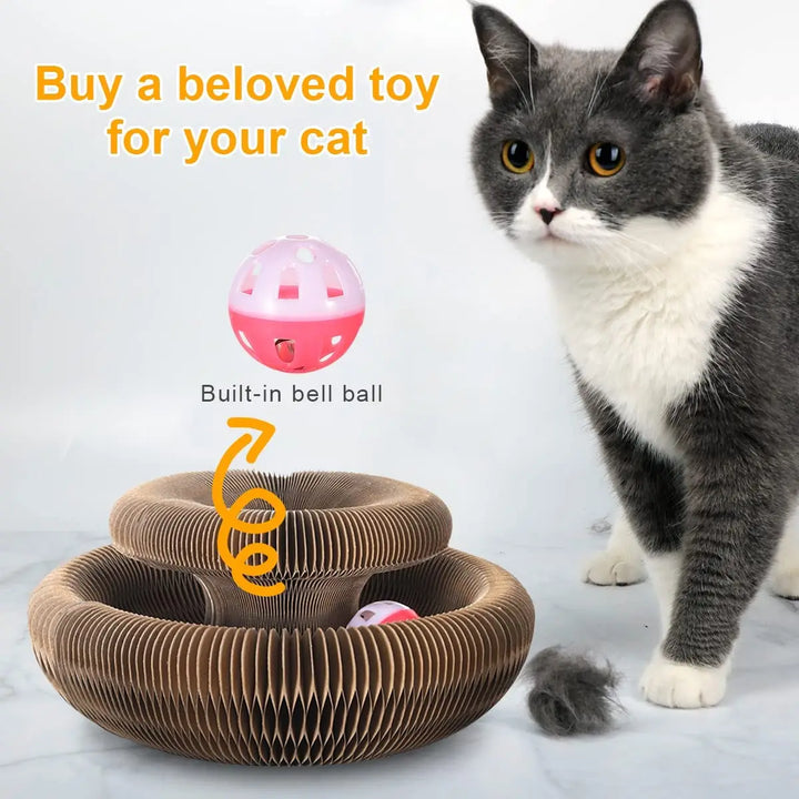 Magic Corrugated Cat Scratcher Board - PetFurBuddy