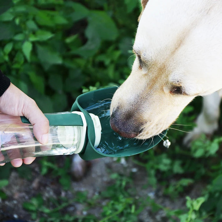 Portable Dog Silicone Leaf Design Bottle - PetFurBuddy